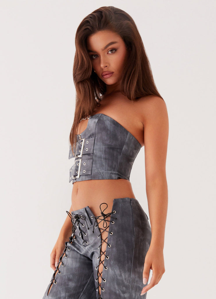 Collective Tops - Peppermayo Exclusive Better When I'm Dancing Belt Top - Graphite fourth image
