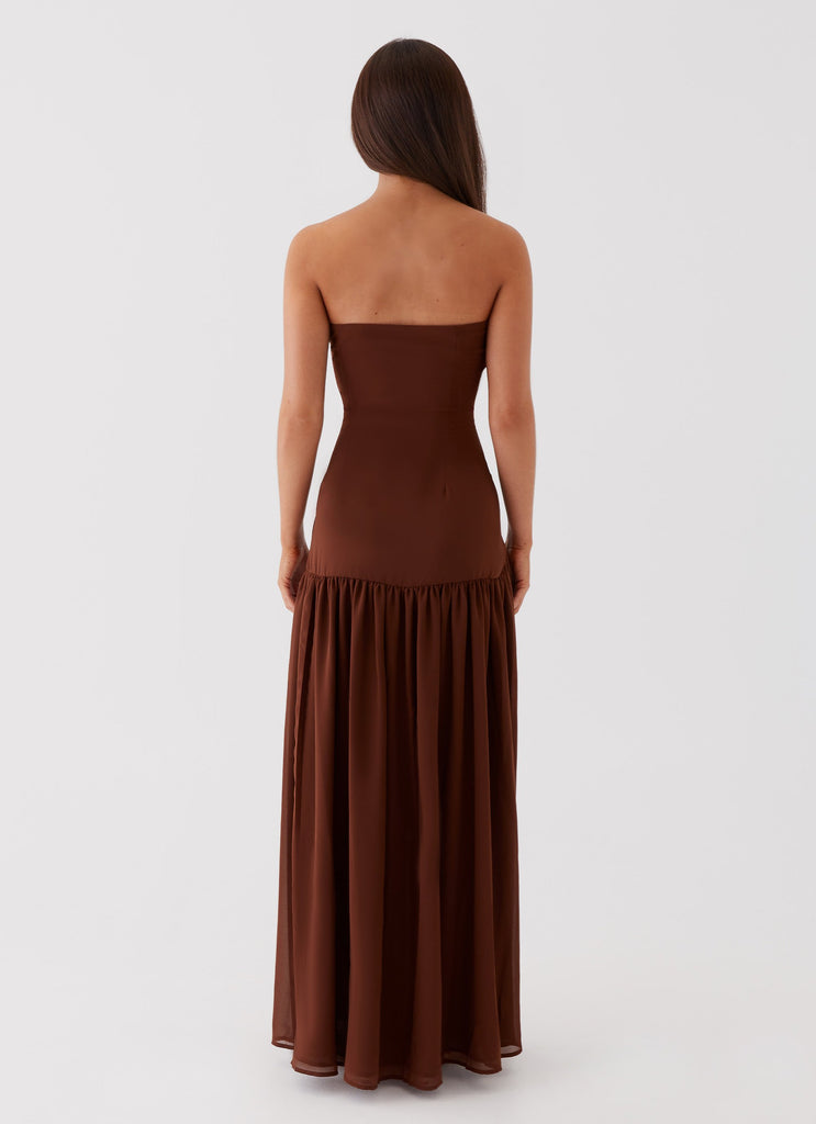 Collective Dress - Peppermayo Exclusive Eden Strapless Maxi Dress - Brown image 6