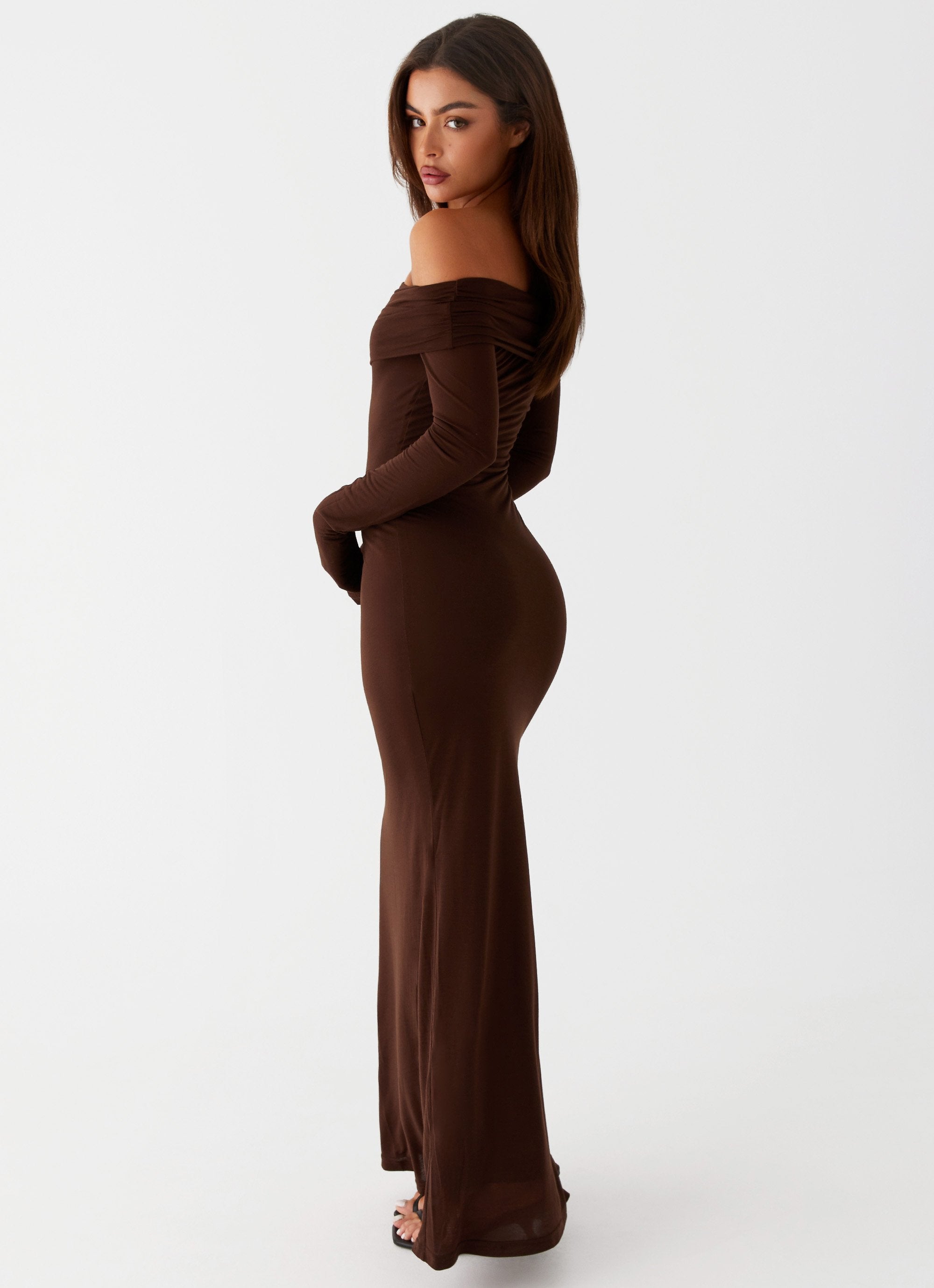 Cocoa Long Sleeve Maxi Dress - Chocolate Cocoa Long Sleeve Maxi Dress - Chocolate
