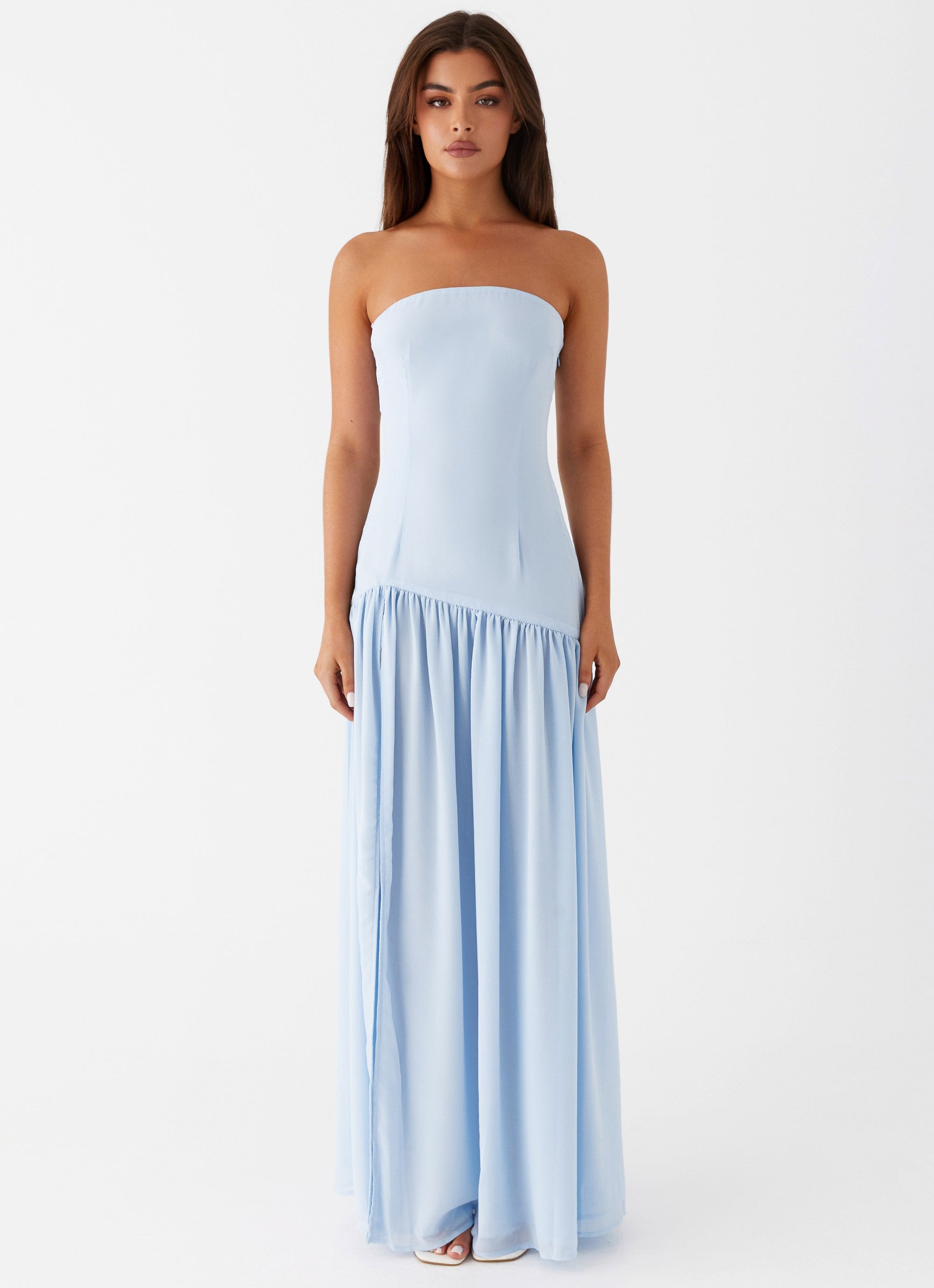 Eden Strapless Maxi Dress - Blue Eden Strapless Maxi Dress - Blue