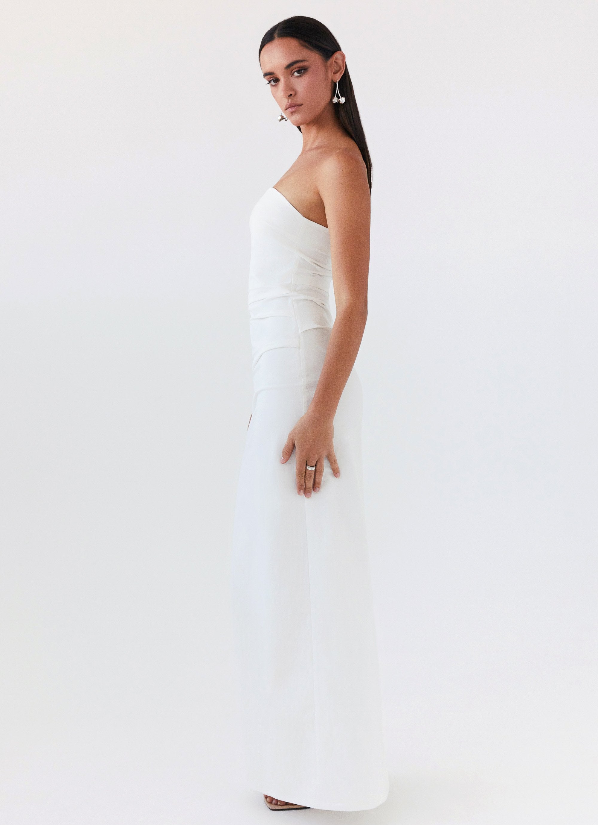 Danielle Strapless Maxi Dress - White Peppermayo Danielle Strapless Maxi Dress - White Peppermayo