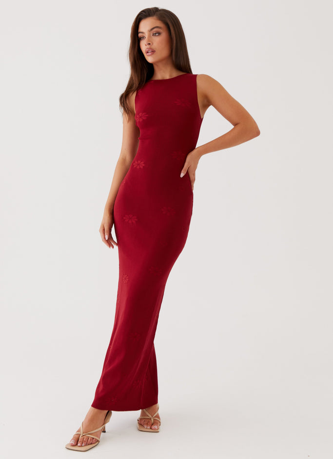 Peppermayo Exclusive Holly Knit Maxi Dress - Red - View 1 | Shop Formal Dress