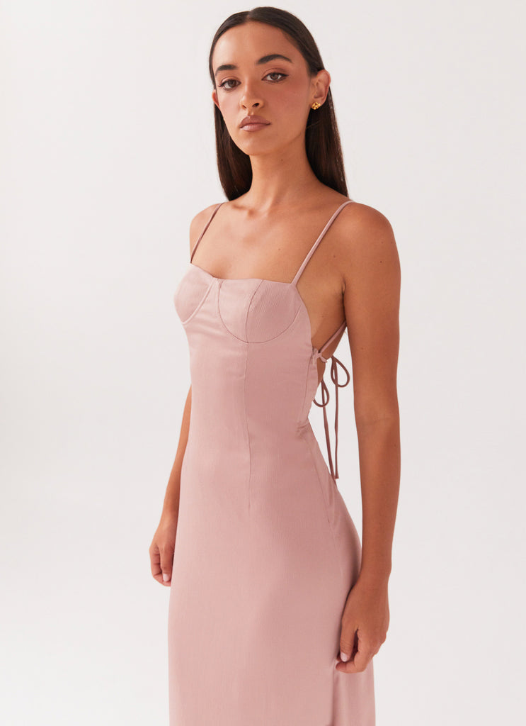 Peppermayo Exclusive Ella Bustier Maxi Dress - Mauve - View 4 | Shop Formal Dress