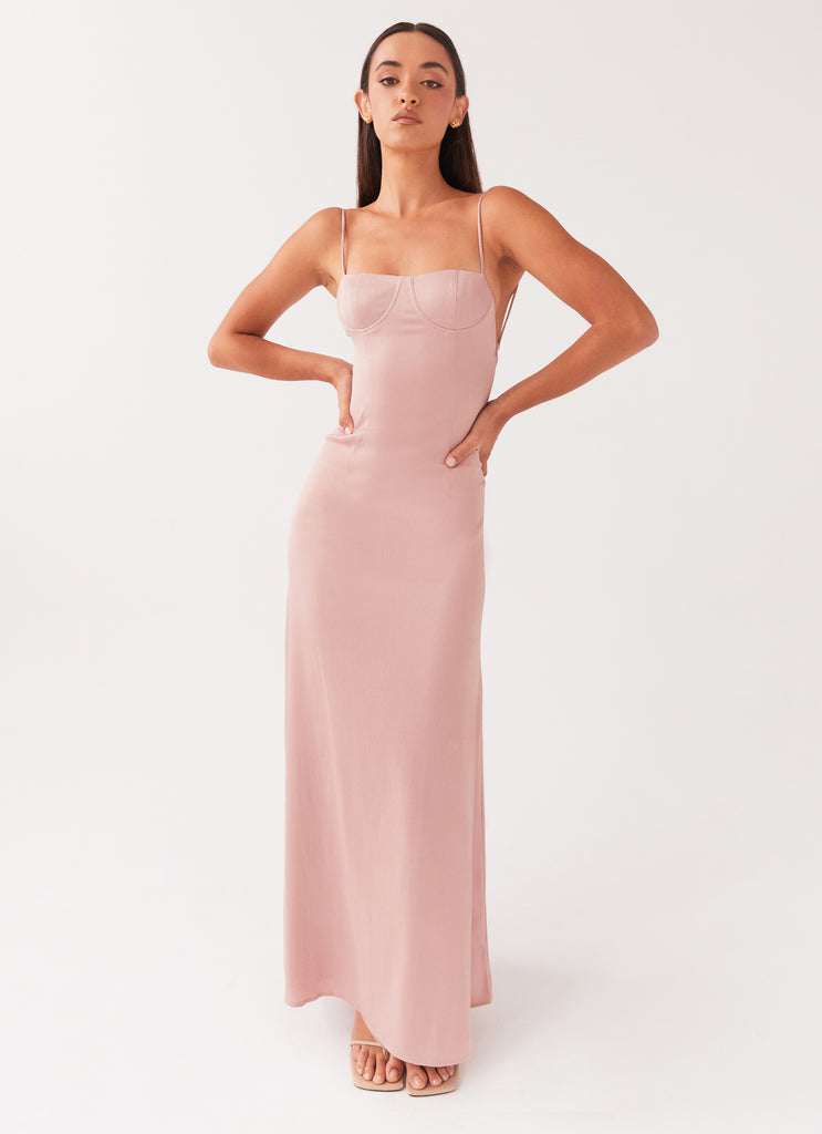 Peppermayo Exclusive Ella Bustier Maxi Dress - Mauve - View 5 | Shop Formal Dress