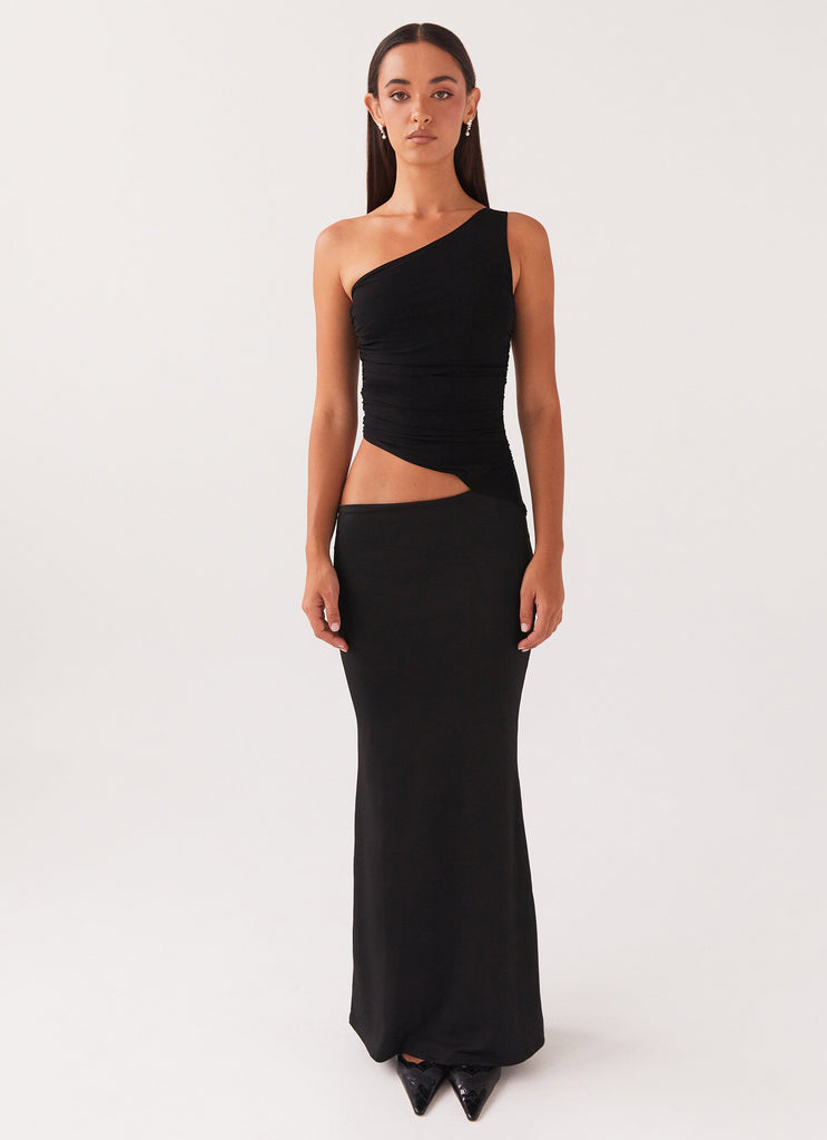 Peppermayo Exclusive Seranella One Shoulder Maxi Dress - Black - Image 3