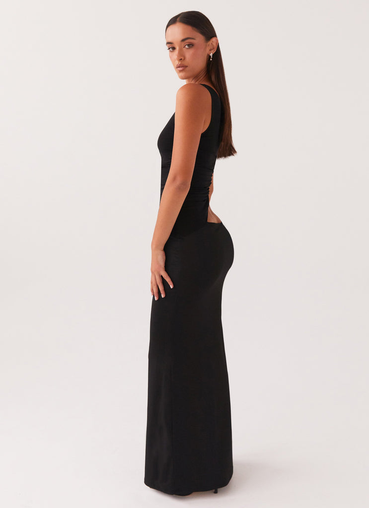 Peppermayo Exclusive Seranella One Shoulder Maxi Dress - Black - Image 4