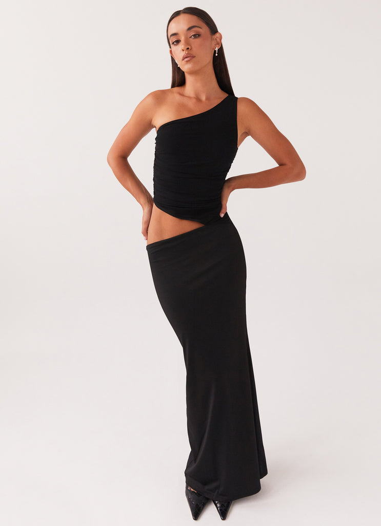 Peppermayo Exclusive Seranella One Shoulder Maxi Dress - Black - Image 6