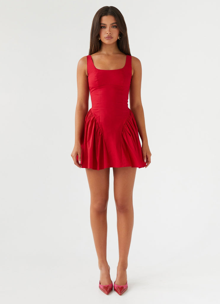 Peppermayo Exclusive Sassy Soiree Corset Mini Dress - Red - Image 3