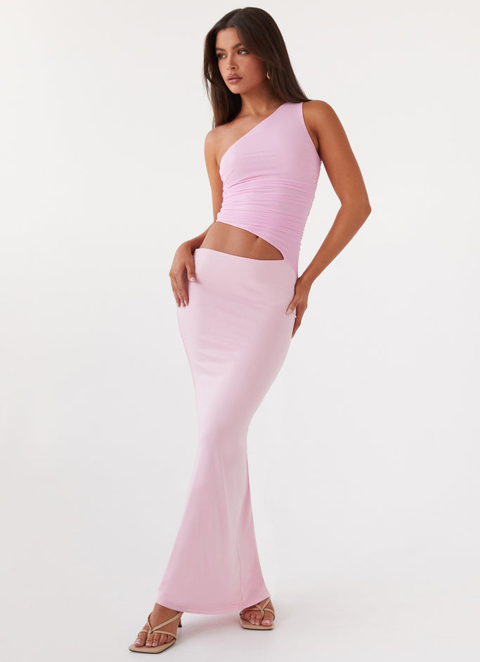 Collective Dress - Peppermayo Exclusive Seranella One Shoulder Maxi Dress - Pink image 1