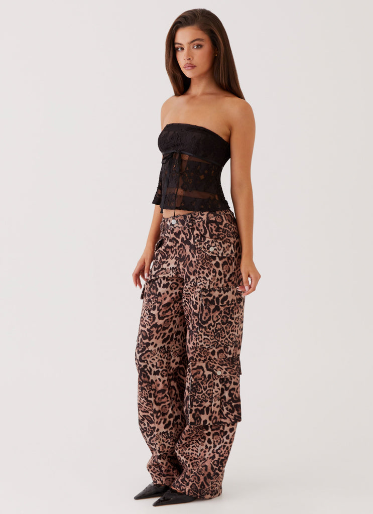 Collective Tops - Peppermayo Exclusive Break It Off Strapless Top - Black sixth image