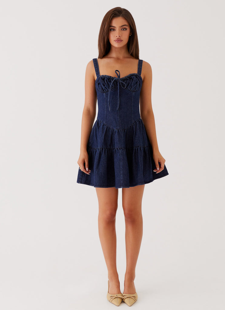 Collective Dress - Peppermayo Exclusive Lucie Denim Mini Dress - Indigo image 3