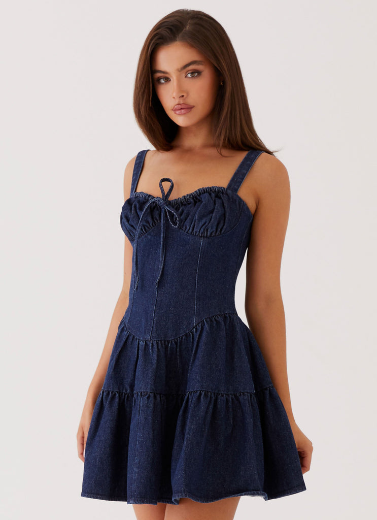 Collective Dress - Peppermayo Exclusive Lucie Denim Mini Dress - Indigo image 4