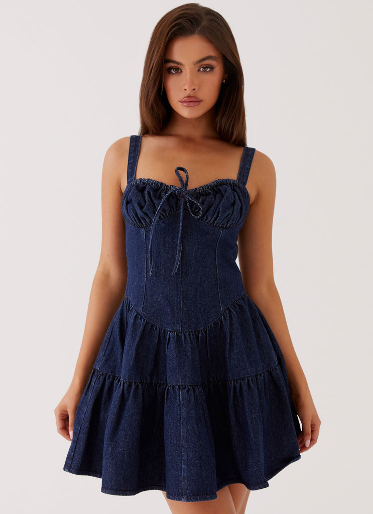 Collective Dress - Peppermayo Exclusive Lucie Denim Mini Dress - Indigo image 1