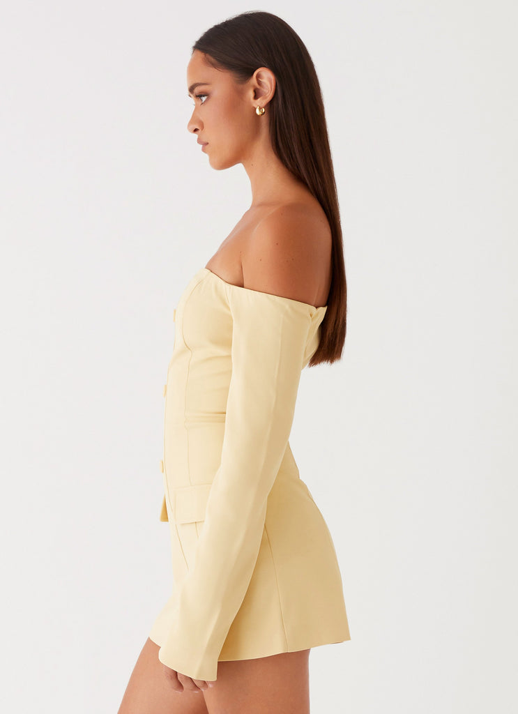 Collective Dress - Peppermayo Exclusive Dominique Blazer Mini Dress - Yellow image 4