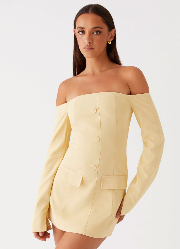 Collective Dress - Peppermayo Exclusive Dominique Blazer Mini Dress - Yellow image 6