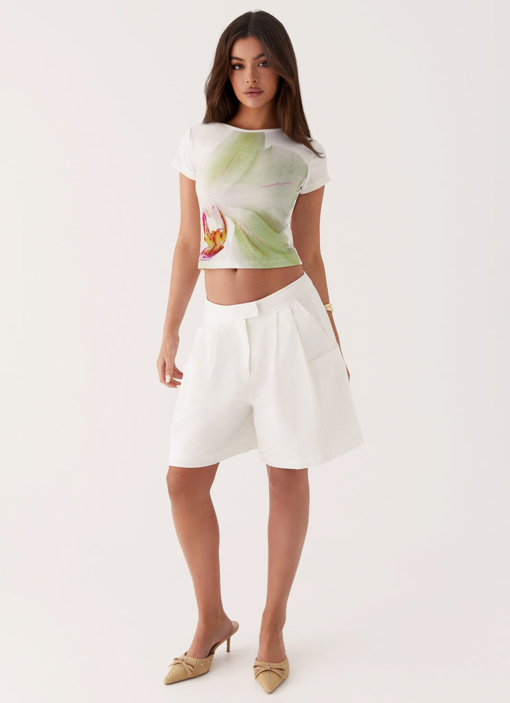 Collective Tops - Peppermayo Exclusive Pistachio Lily Baby Tee - Green featured image