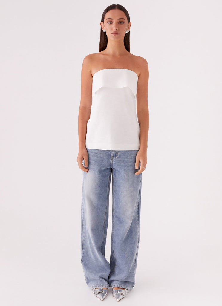 Collective Tops - Peppermayo Exclusive Dalmia Linen Top - White third image