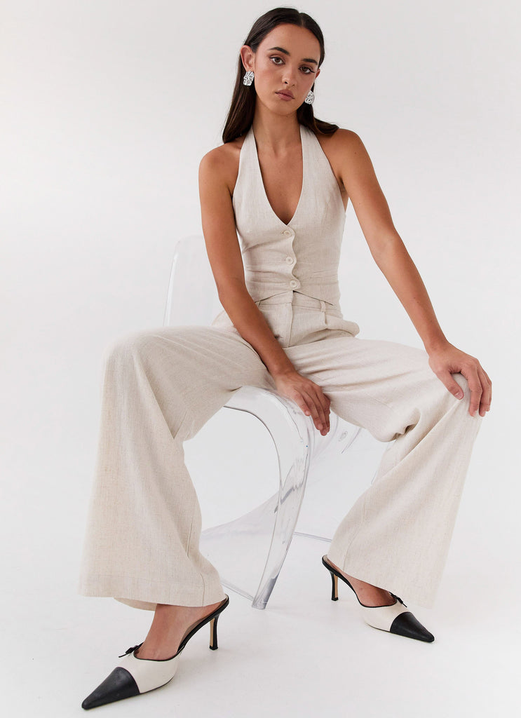 Heatwave Linen Pants - Oatmeal