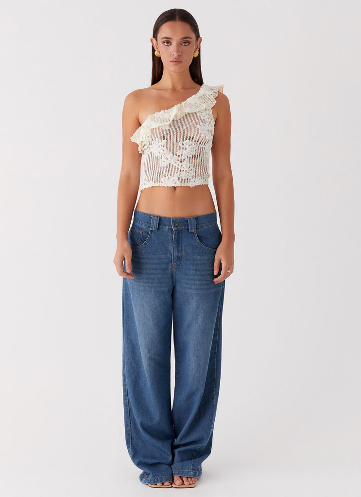 Collective Tops - Peppermayo Exclusive Juilette One Shoulder Top - Ivory third image