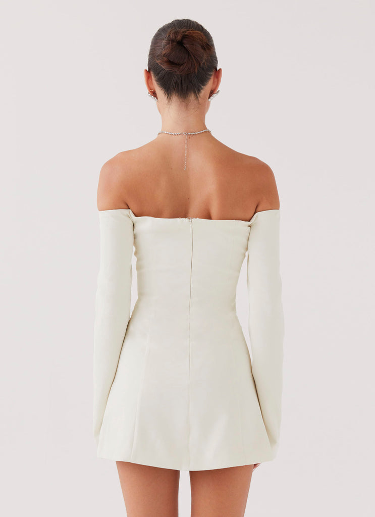 Peppermayo Exclusive Dominique Blazer Mini Dress - Ivory - View 6 | Shop Formal Dress