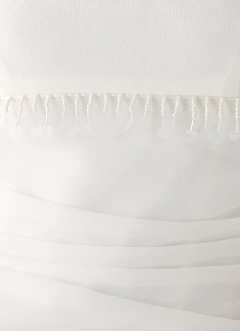 Perfect Celebrity Beaded Top - White