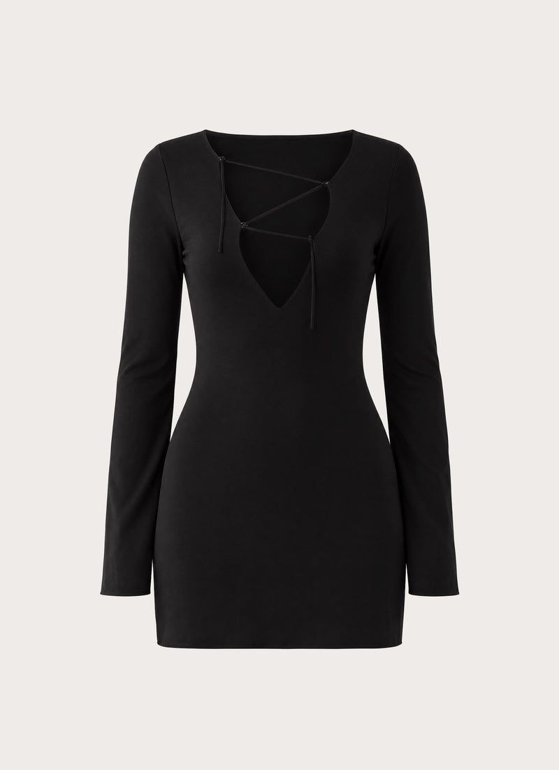 Perry Mini Dress - Washed Black