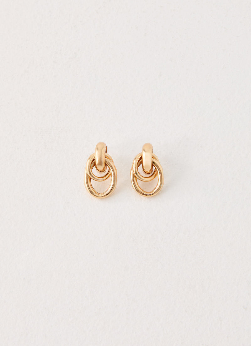 Plus One Earrings - Gold
