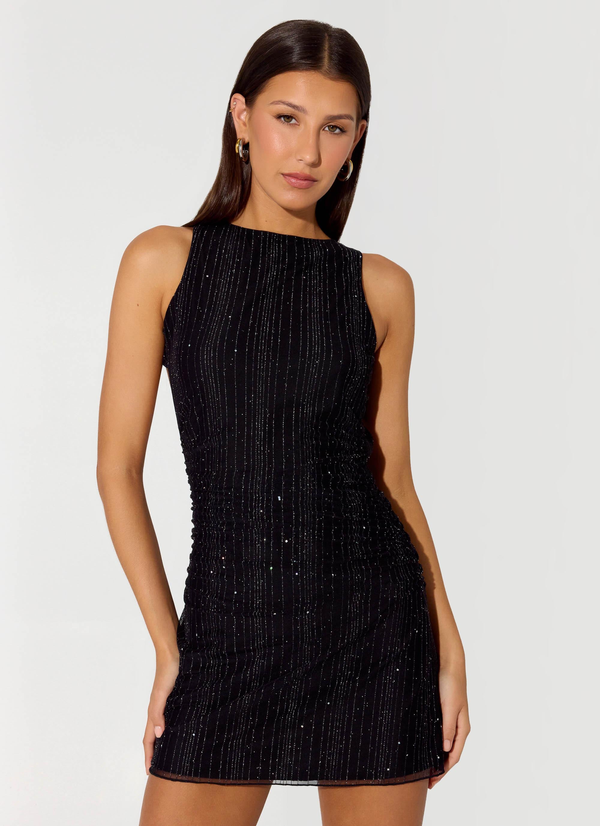 Portofino Sparkle Mesh Mini Dress Portofino Sparkle Mesh Mini Dress