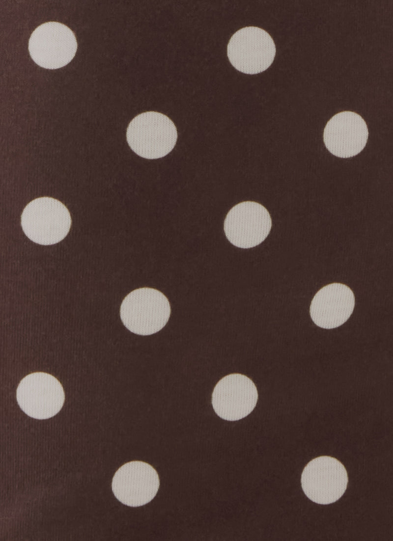 Rosanna Top - Brown Polka Dot