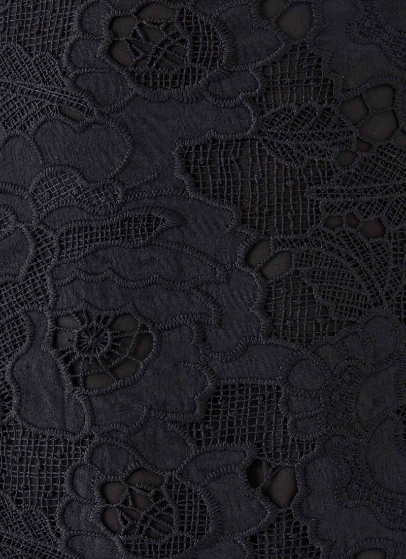 Ruelle Lace Mini Dress - Black