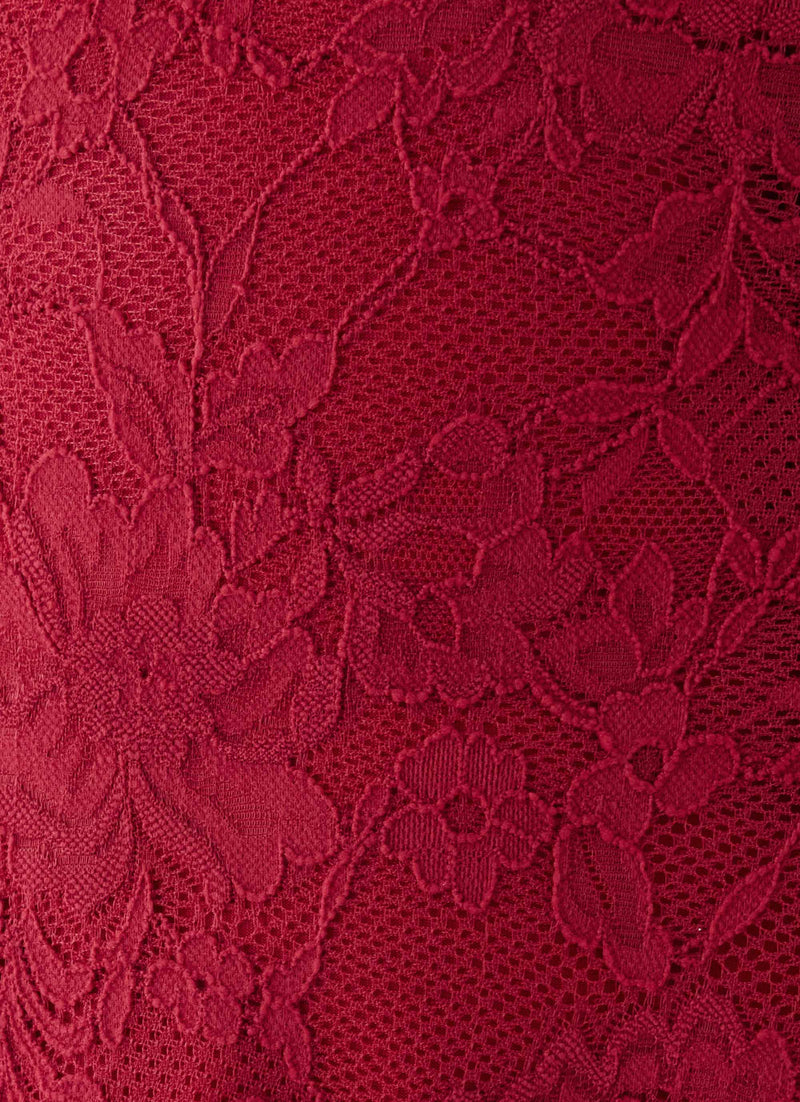 Saint Paloma Lace Mini Dress - Fire Red