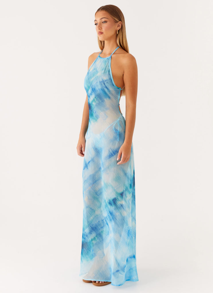 Collective Swimwear - Peppermayo Exclusive Sandra Maxi Dress - Blue Tie Dye fifth image