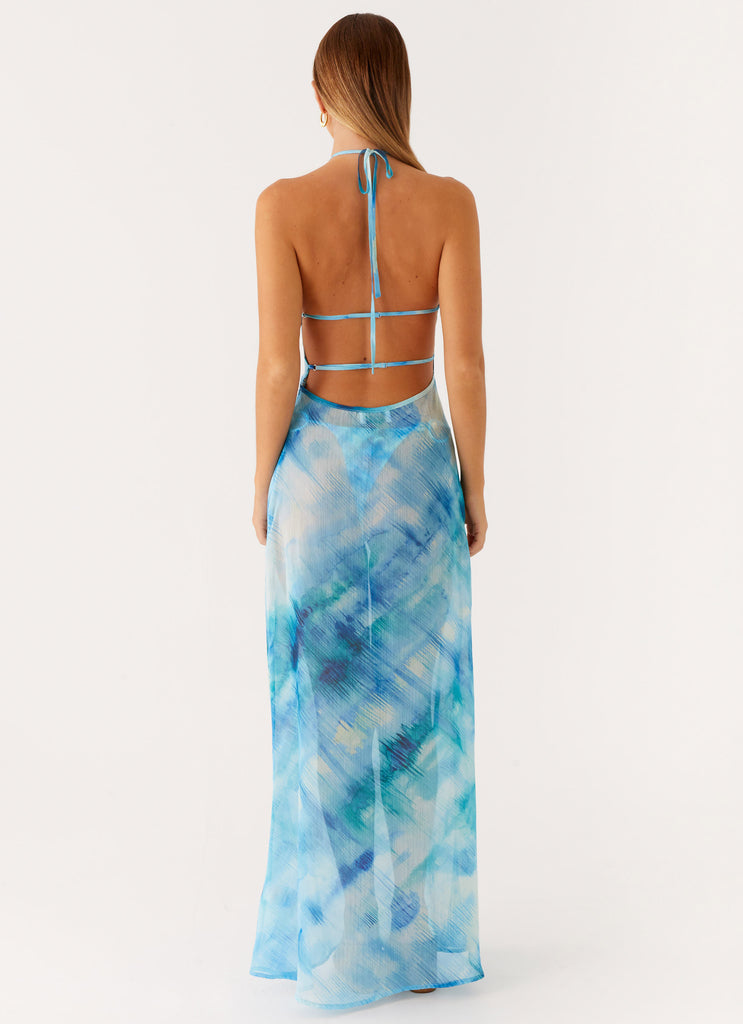 Collective Swimwear - Peppermayo Exclusive Sandra Maxi Dress - Blue Tie Dye sixth image