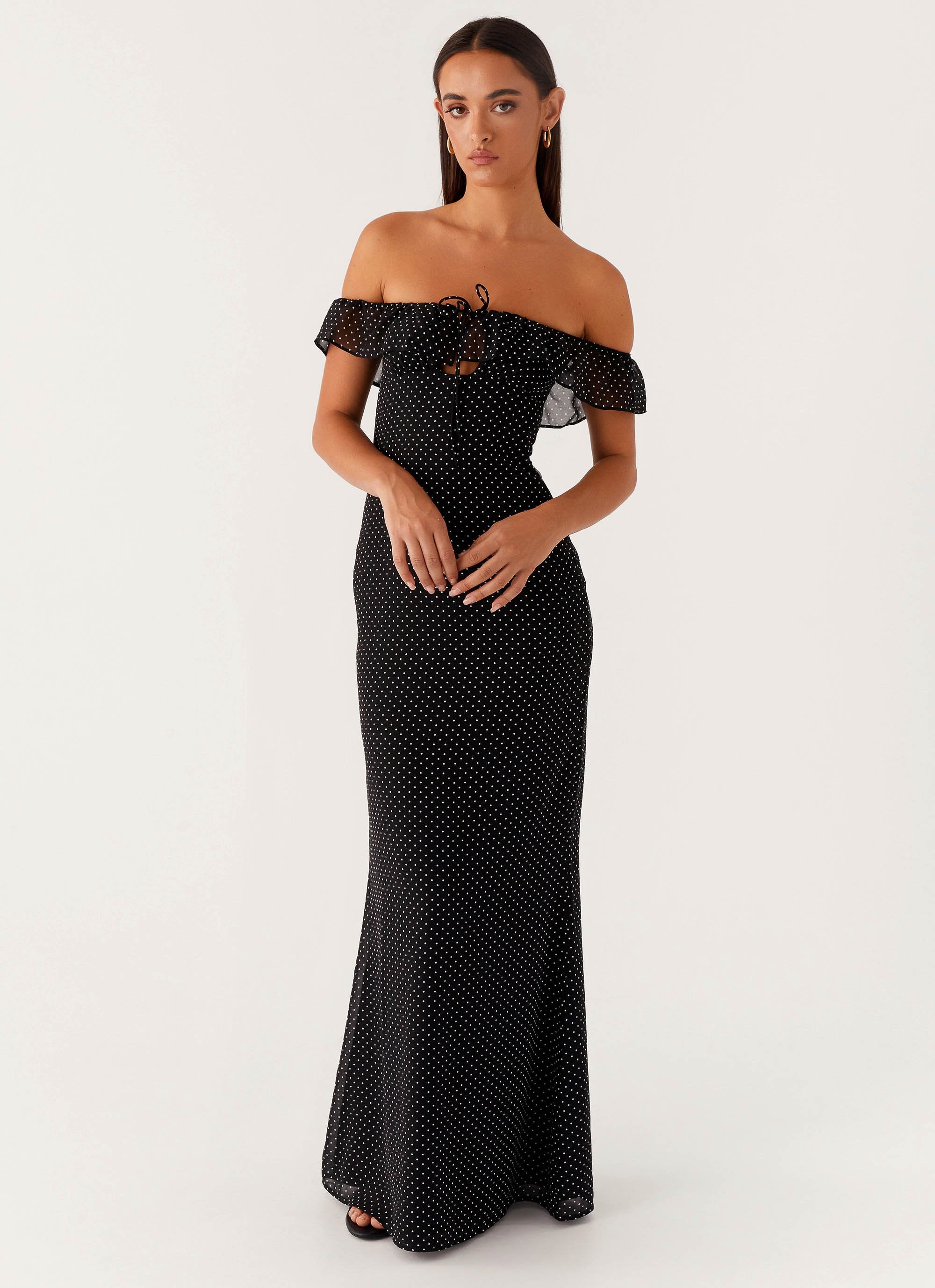 peppermayo polka dot dress Scarlet Cherry Maxi Dress