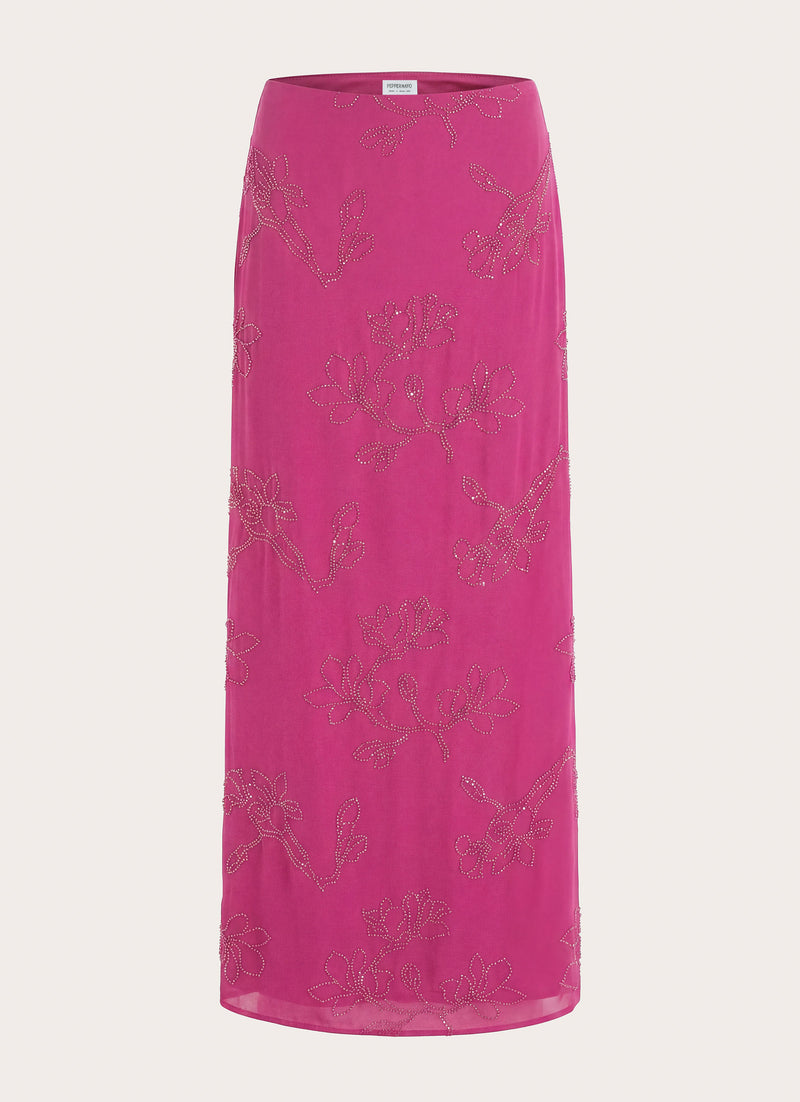 Secret Spot Maxi Skirt - Berry Kiss
