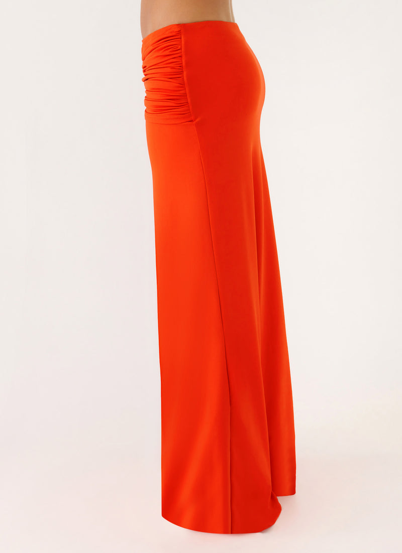 Selmah Hardware Maxi Skirt - Tangerine
