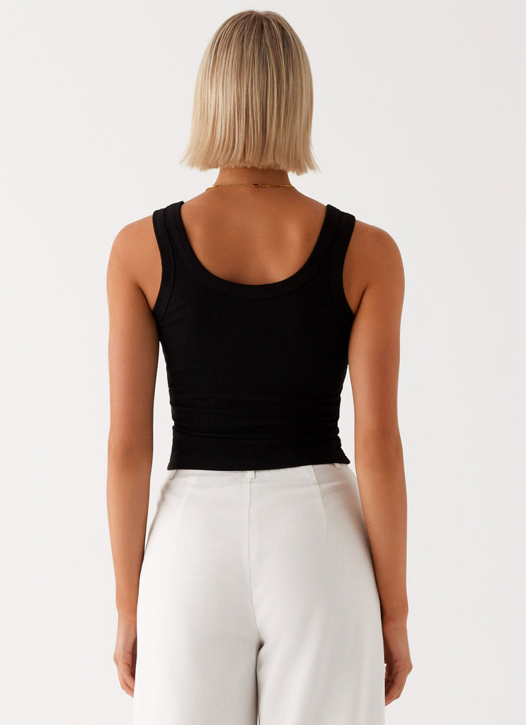 Collective Tops - Peppermayo Exclusive Signature Tank Top - Black fifth image