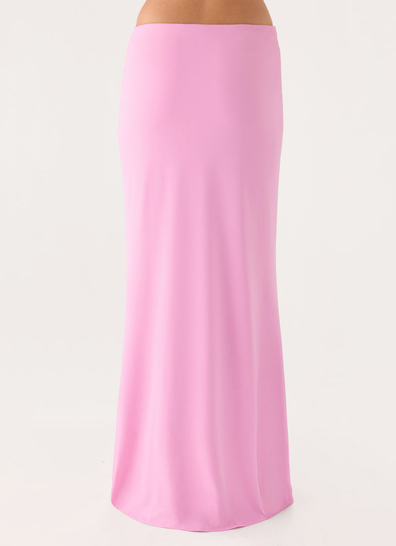 Small Moments Pleated Maxi Skirt - Pink