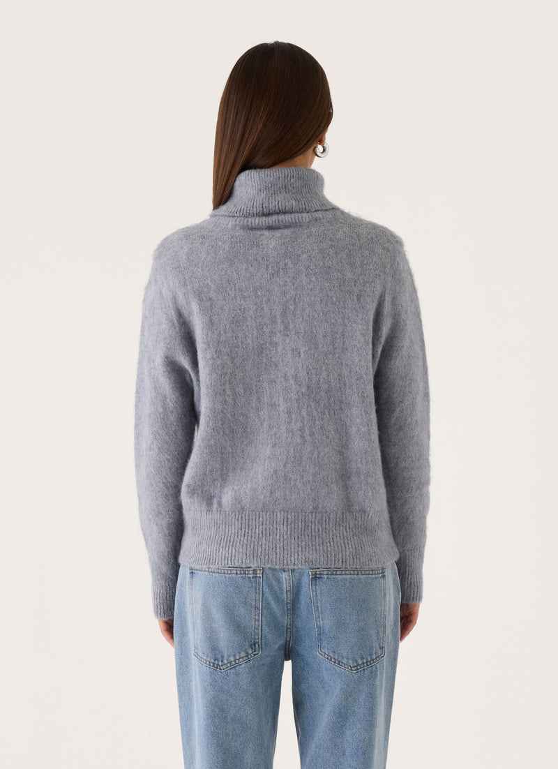 Snow Muse Knit Sweater - Grey