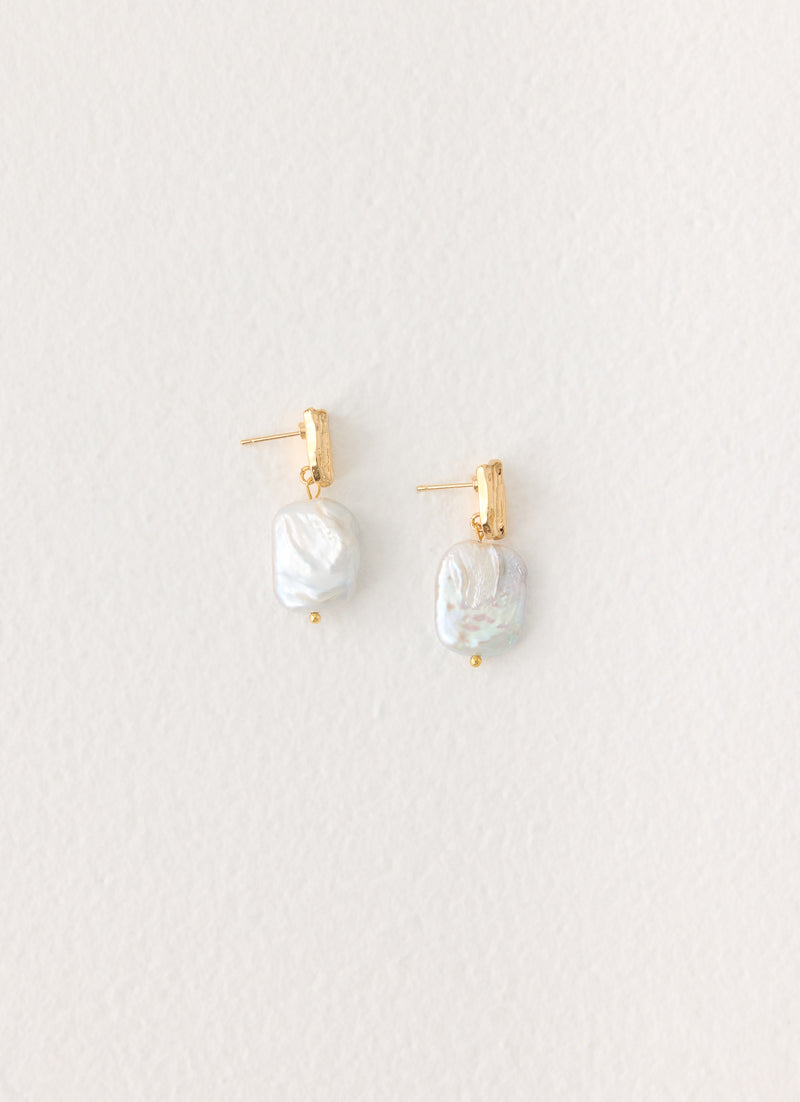 Soft Ember Earrings - Pearl