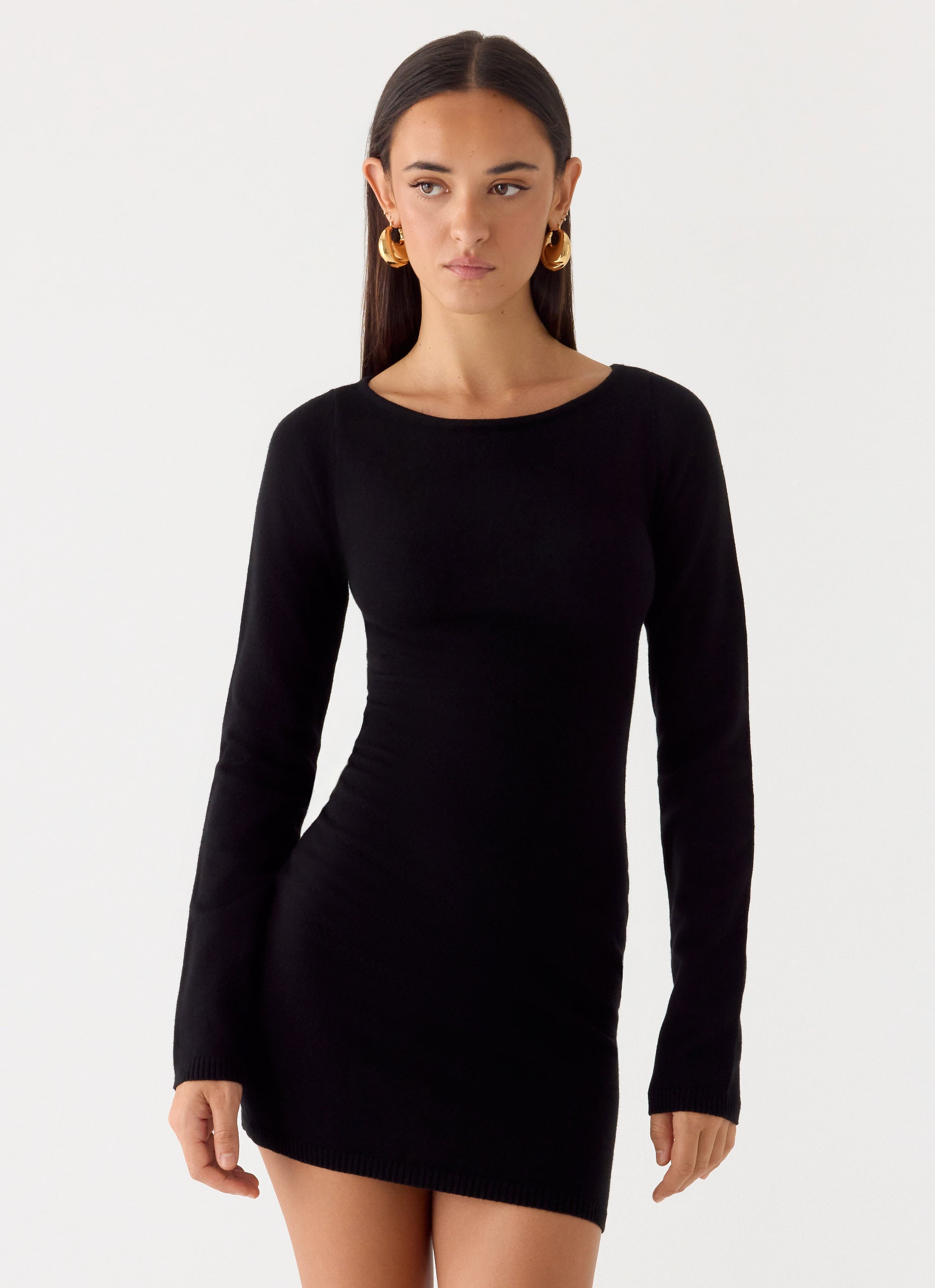 slash neck knit mini dress Knitted Sequin Slash Neck Mini Dress in Berry Red