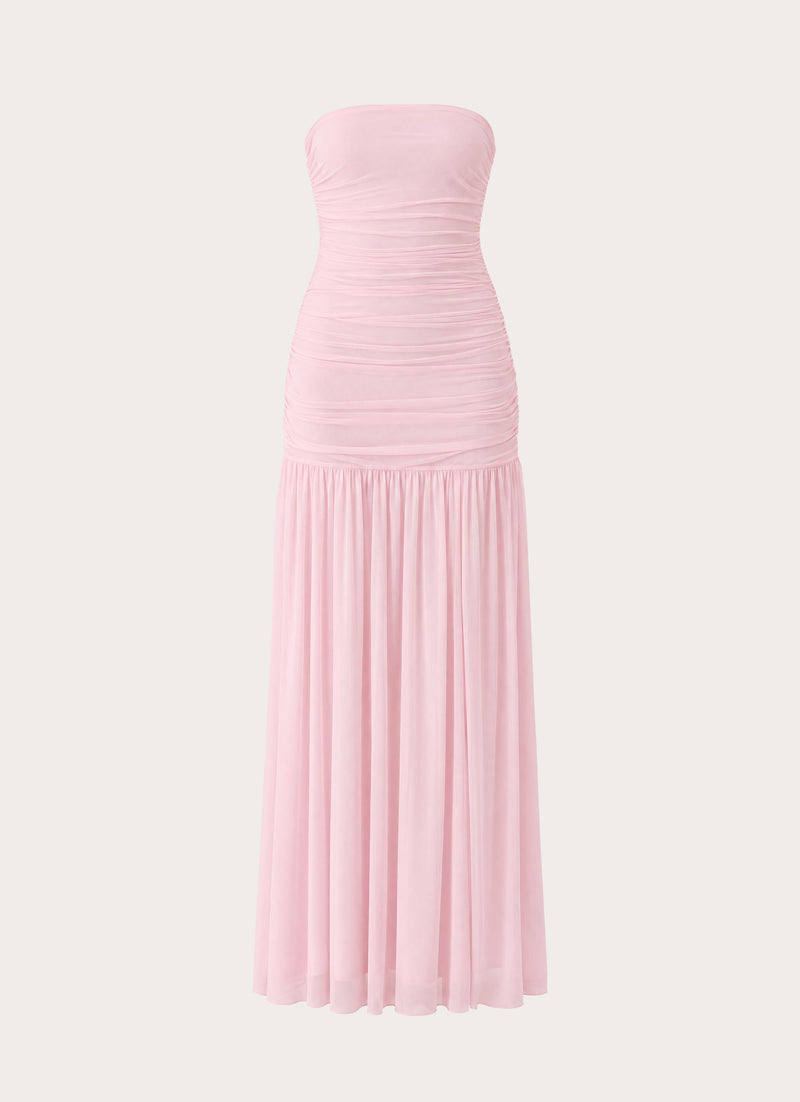 Solea Strapless Maxi Dress - Cotton Candy Pink