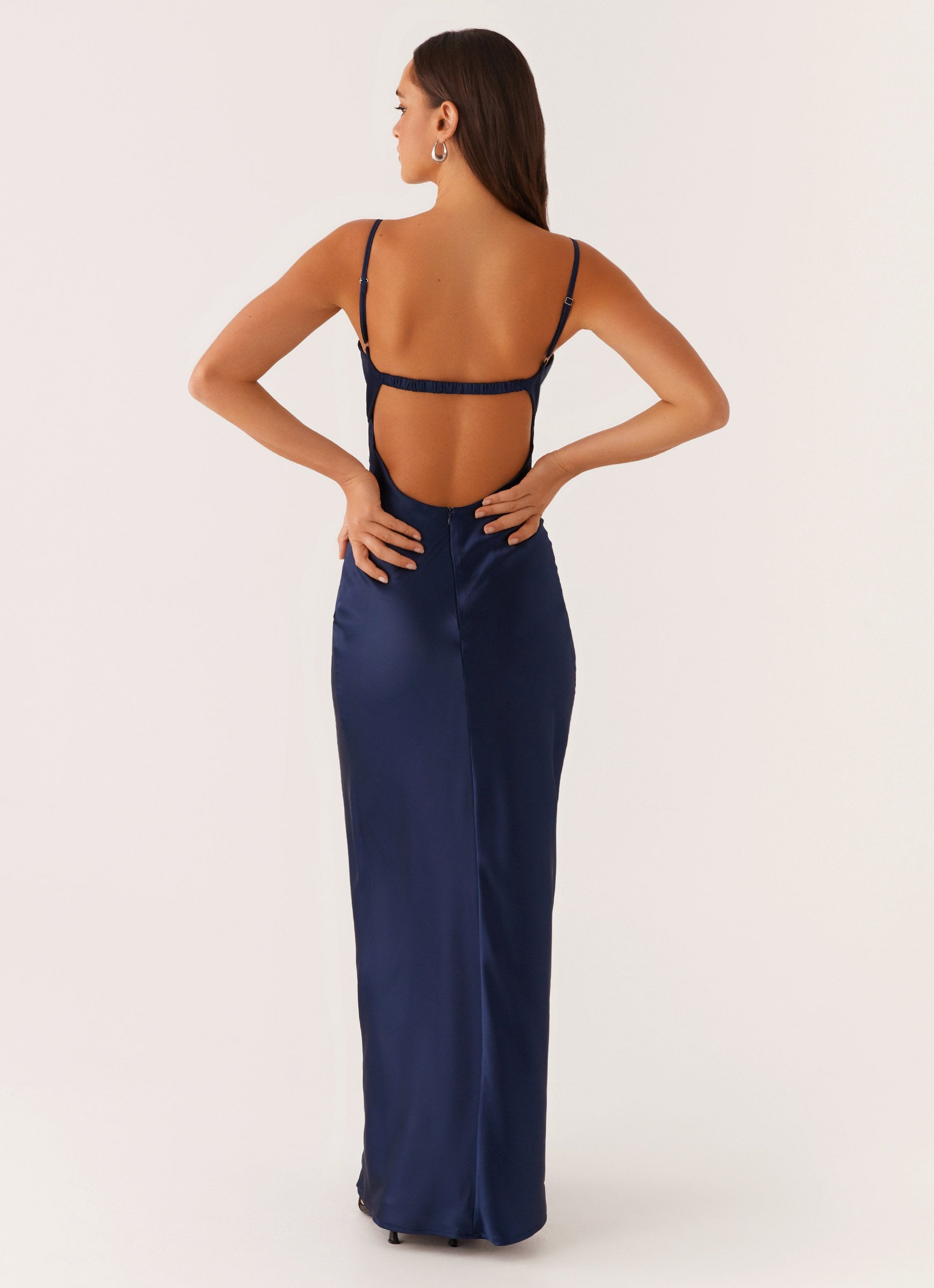 Stormie Satin Maxi Dress - Navy Peppermayo Stormie Satin Maxi Dress - Navy Peppermayo