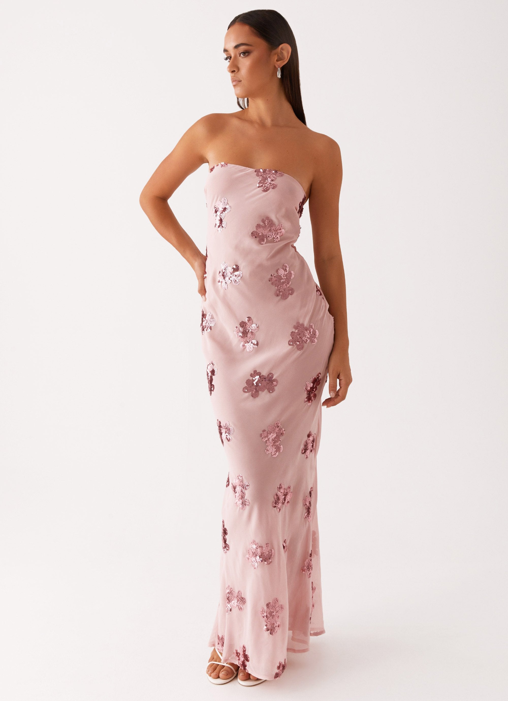 Sweet Escape Sequin Maxi Dress - Baby Pink Peppermayo Sweet Escape Sequin Maxi Dress - Baby Pink Peppermayo