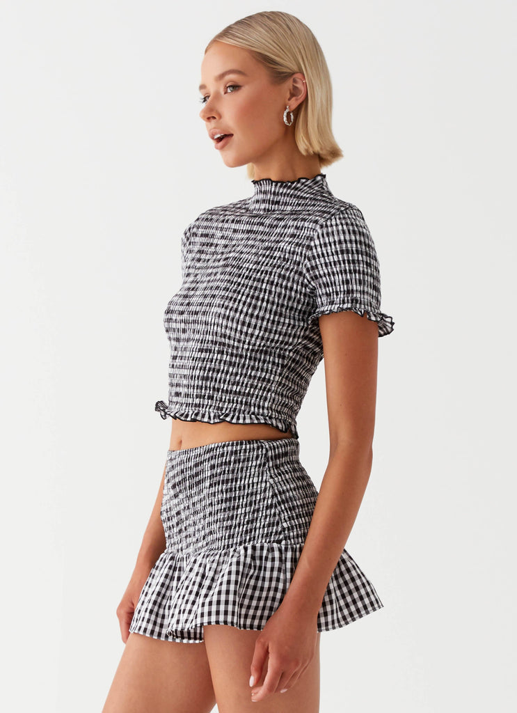 Collective Tops - Peppermayo Exclusive Sweetest Pie T-Shirt - Black Gingham fifth image