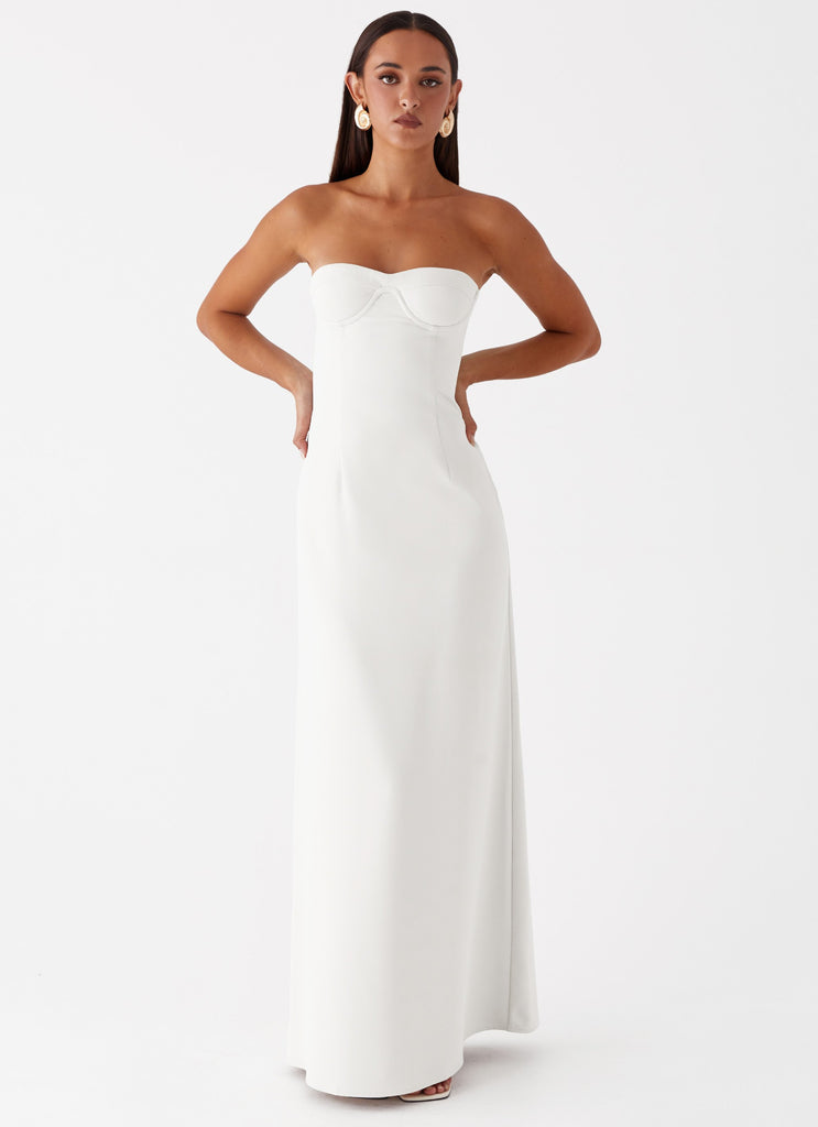 Collective Dress - Peppermayo Exclusive Tasmyn Bustier Maxi Dress - Stone image 1