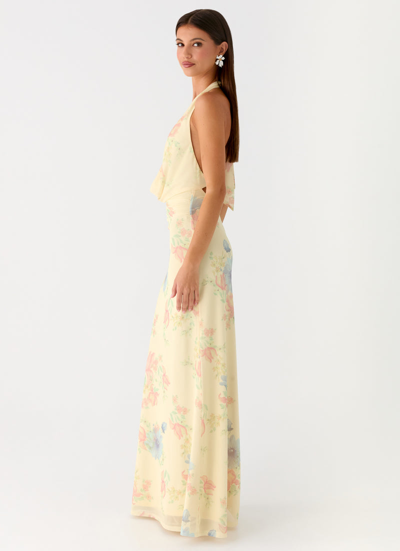 Tedder Halter Maxi Dress - Spring Meadow