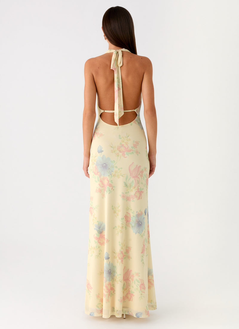 Tedder Halter Maxi Dress - Spring Meadow
