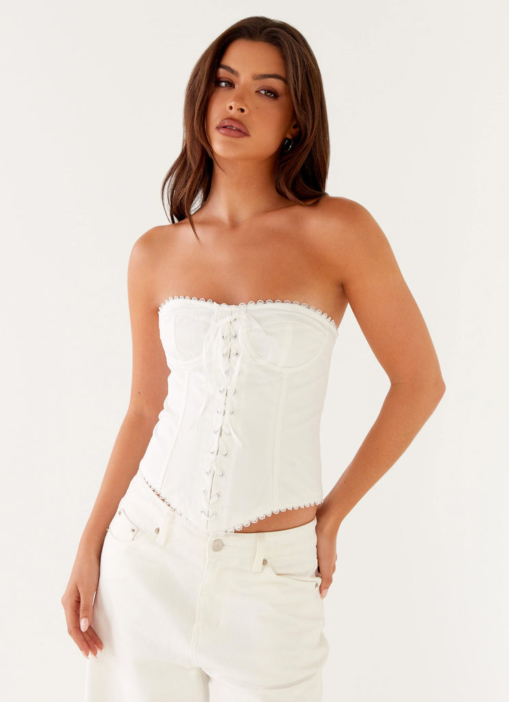 Tory Bustier Top - Ivory