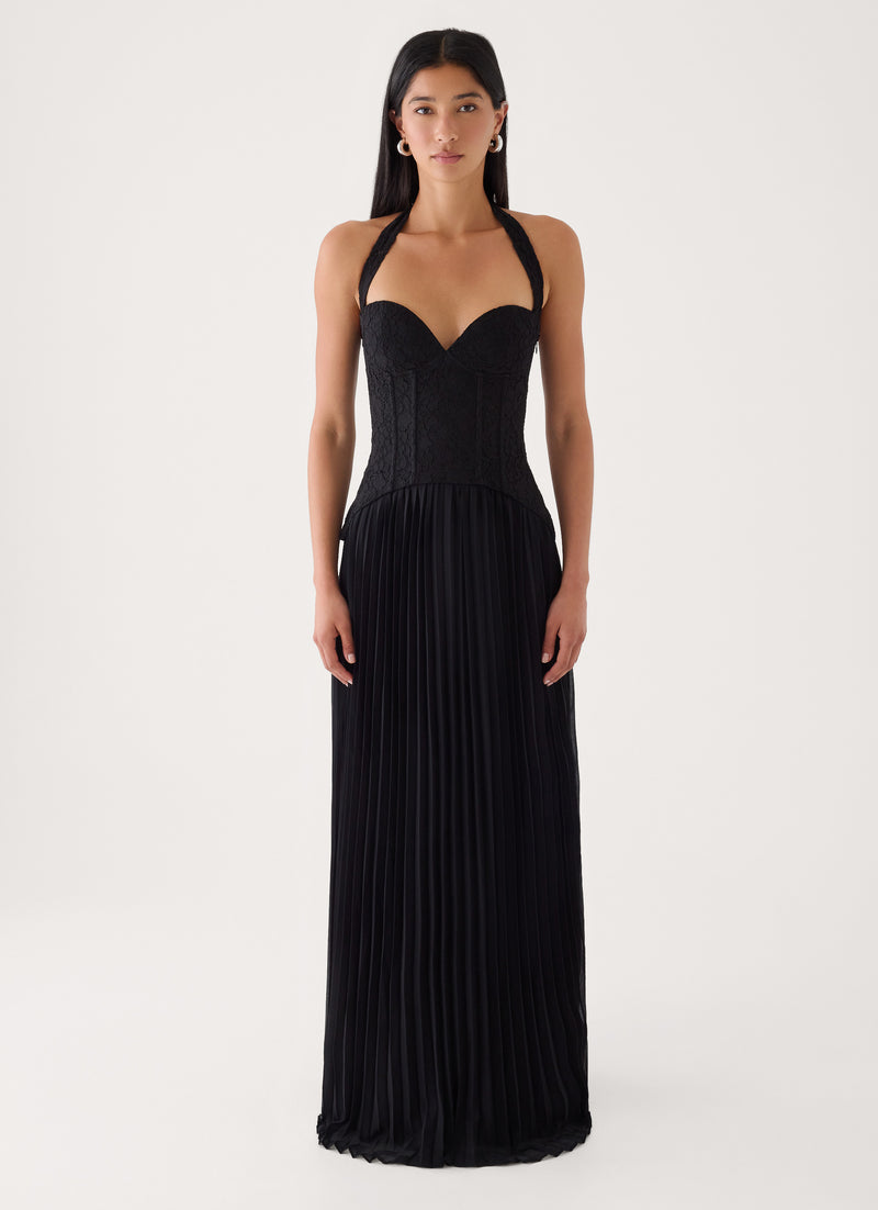 Tunnel Vision Maxi Dress - Black